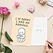 Funny Apology Cards for Her Him, I'm Sorry Card, Unique Apology Gifts for Women, Men, Friends, Forgive Me Card, Apology for Wife