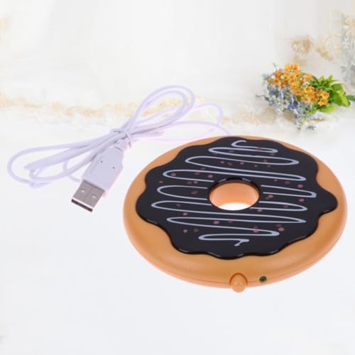 Calentador de tazas USB original regalo para compañeros de oficina posavasos térmico de dona 6