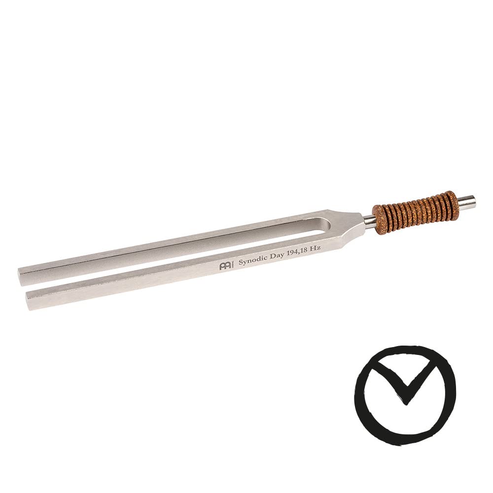 Sonic Energy Tag und Nacht Therapie Stimmgabel Set + Ständer (TTF-SET-2) | 2-teilig, planetarisch gestimmt, inkl. Hülle und Holzhalter, vernickelter Stahl, Korkgriff