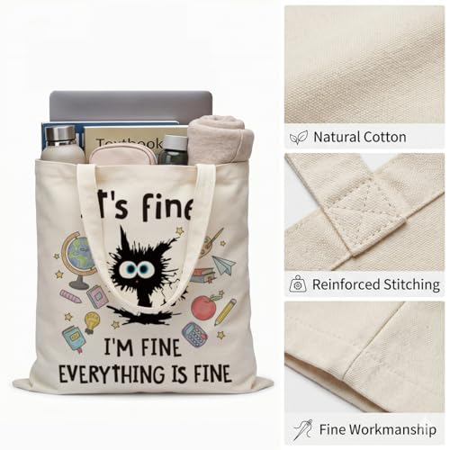 Bolsa Tote de Lona Divertida para Mujer miniatura 5