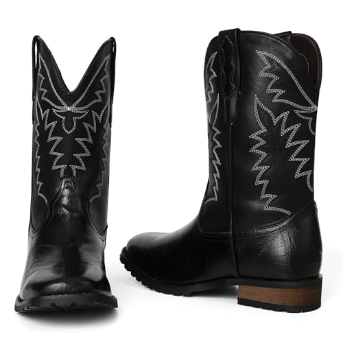 Image of SaraIris Mens Brown Cowboy Western Working Round Toe Pull On Cowgirl Boots