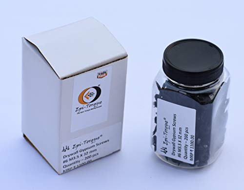 Image of Drywall Gypsum Black Screw Sharp Point Size #6 M3.5 X 32mm (Pack of 200 Pcs)