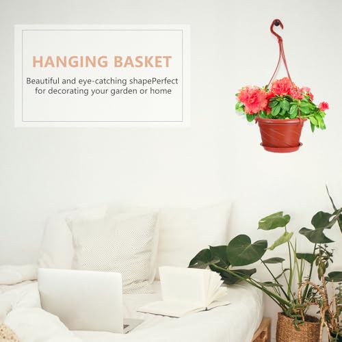 Pots à fleurs suspendus en plastique rouge - Lot de 10 pratiques