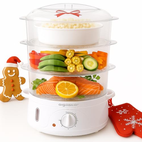 Aigostar Fitfoodie 30CFO - Vaporera Eléctrica 9L Capacidad, 800 W, Libre de BPA, Temporizador hasta...