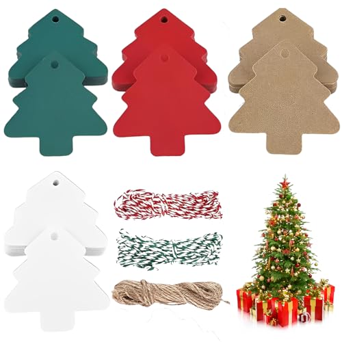 200 Stück Geschenkanhänger Weihnachten, Geschenkanhänger, Anhänger...