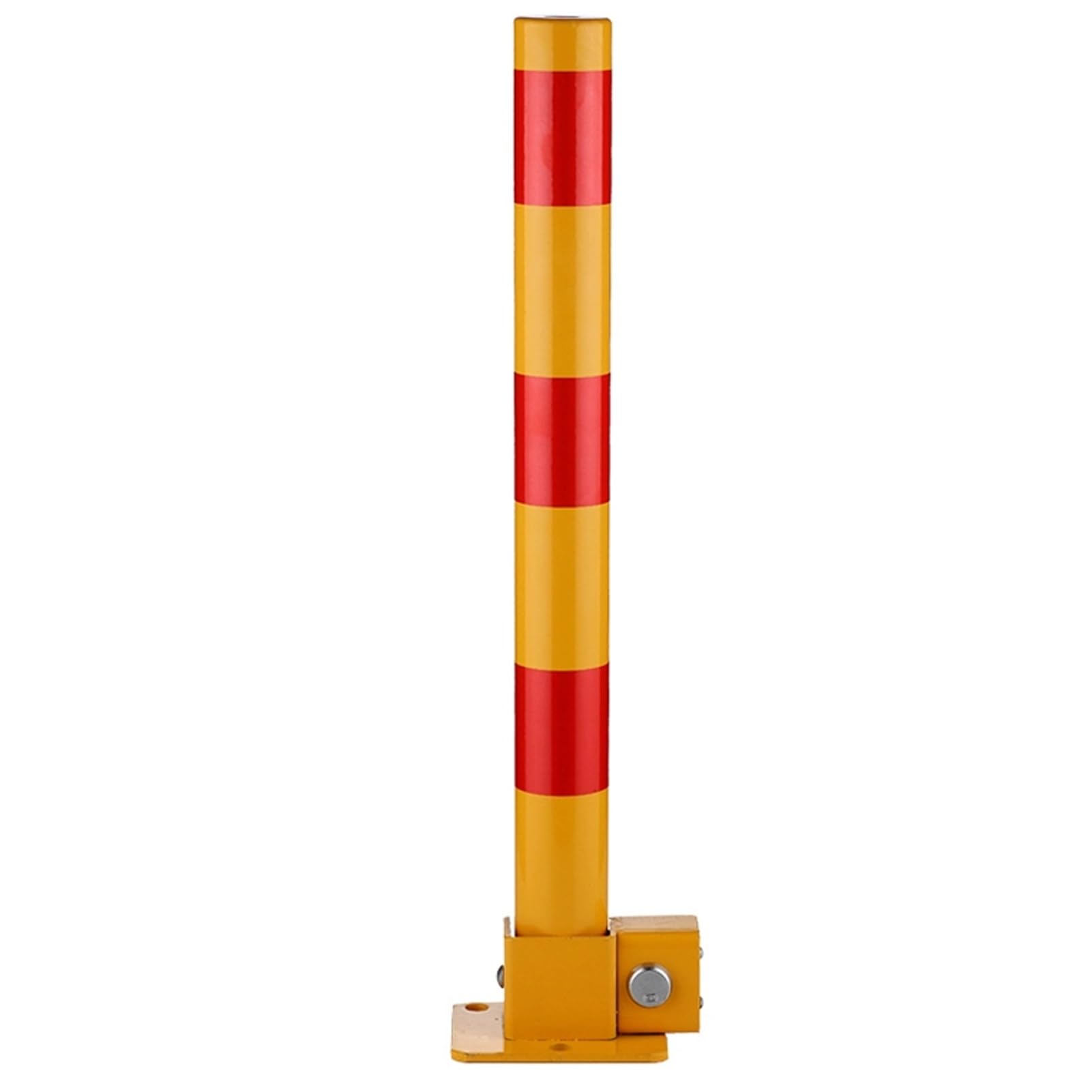 HCZKIUJY Heavy-Duty Steel Safety Bollard for Secure Traffic Delineation in Sensitive Areas (Red 1PCS)
