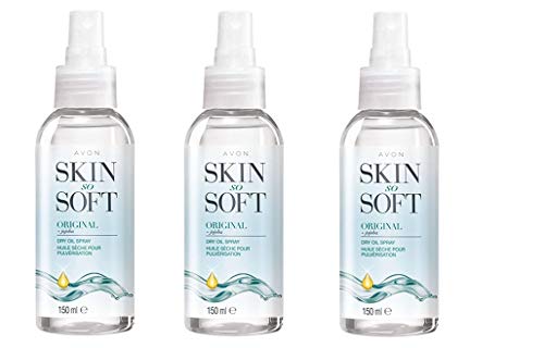 Avon Skin So Soft Original Dry Oil Body Spray Jojoba, confezione da 3 pezzi, 150 ml