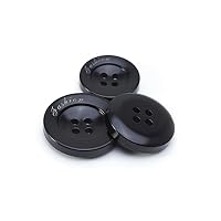 12 Bottoni Classici In Resina Per Cappotto E Giacca - 4 Fori, Nero E Coffee, 30 Mm - Kit Cucito Fai-da-te