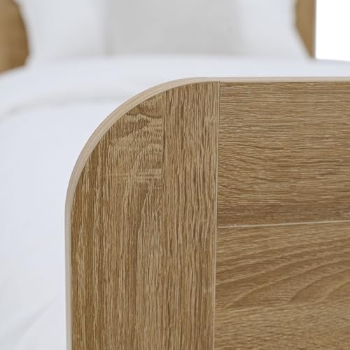 Homestyle4u Komfortbett Bett Senioren Seniorenbett 90x200 Komforthöhe Natur Holz erhöhter Einstieg extra hoch