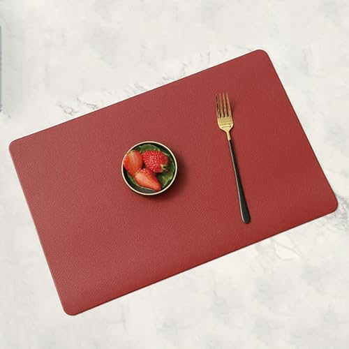 Lot de 6 sets de table rouges 30x45cm grand format pour décoration table de cuisine