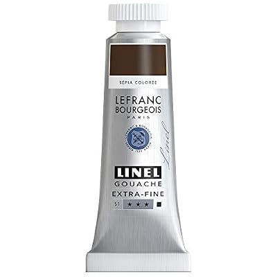 Lefranc Bourgeois Linel Gouache Extra-Fine Tube 14 ml Sépia Colorée Série 1
