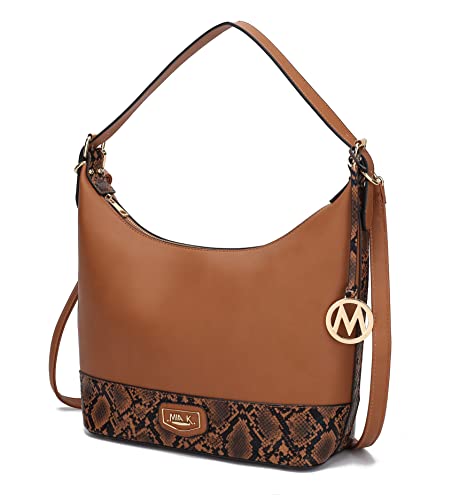 Image of MKF Collection Shoulder Bag for Women, Vegan Leather Hobo Fashion Handbag Messenger Purse by Mia K