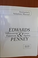 Differential Equations & Linear Algebra: Instructor's solution Manual 0131481487 Book Cover