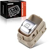 A-Premium Power Window Switch Compatible with Mercedes-Benz E300 2016-2018, GLC300 2016-2018, S400 2015, S500 2015-2018, S600 2015-2017, Front Right Passenger Side, Beige Color, Replace# 2229051904