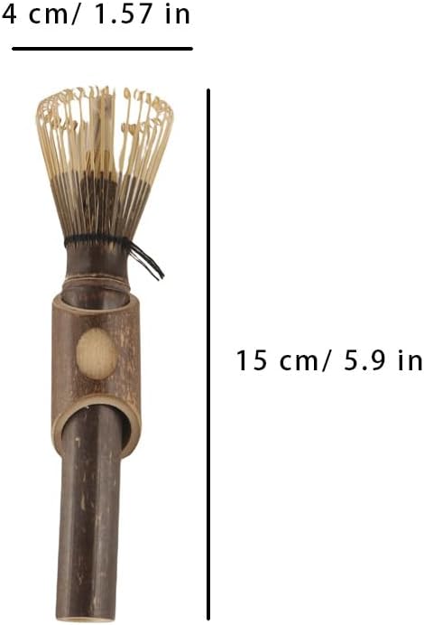 Japanese Matcha Whisk,Long Handle Bamboo Matcha Whisk,Traditional Japanese Matcha Whisk Matcha Stirrer, for Matcha Powder Preparation