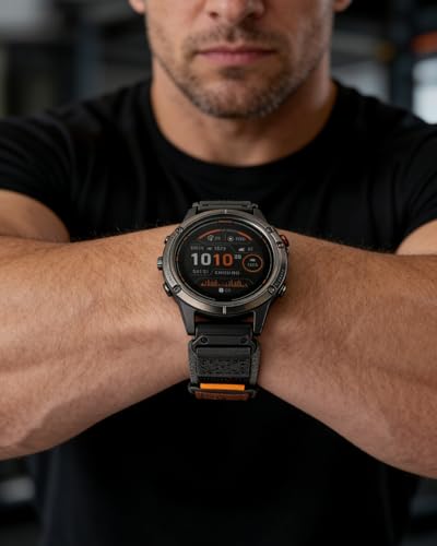 Image of Compatible With Garmin Watch Band, Super Rugged Nylon Sports Strap With Woven Loop Design, For Fenix /Forerunner /Approach /MARQ /Quatix /D2 Series Tough Replacement Band For Men