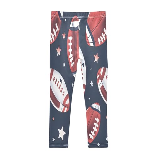 Toddler Girls Leggings Printed Yoga Pants Leggings Rugby Balls and Stars for Kids2