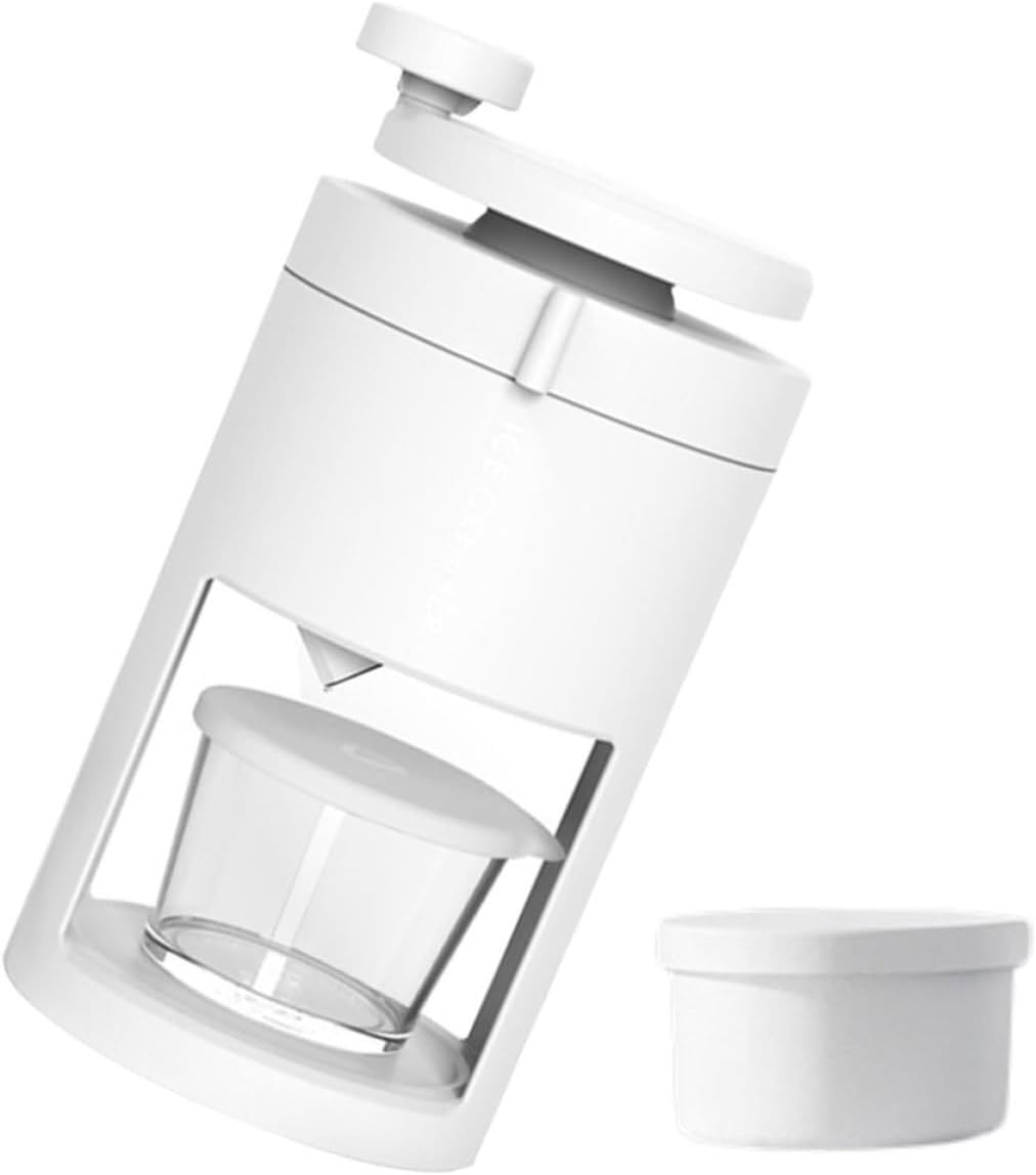 Manual Ice Crusher Machine for Home Use with Stainless Steel Blades and Pp Material, Easy to Operate Hand Crank Shaved Ice Maker for DIY Cold Food in Summer