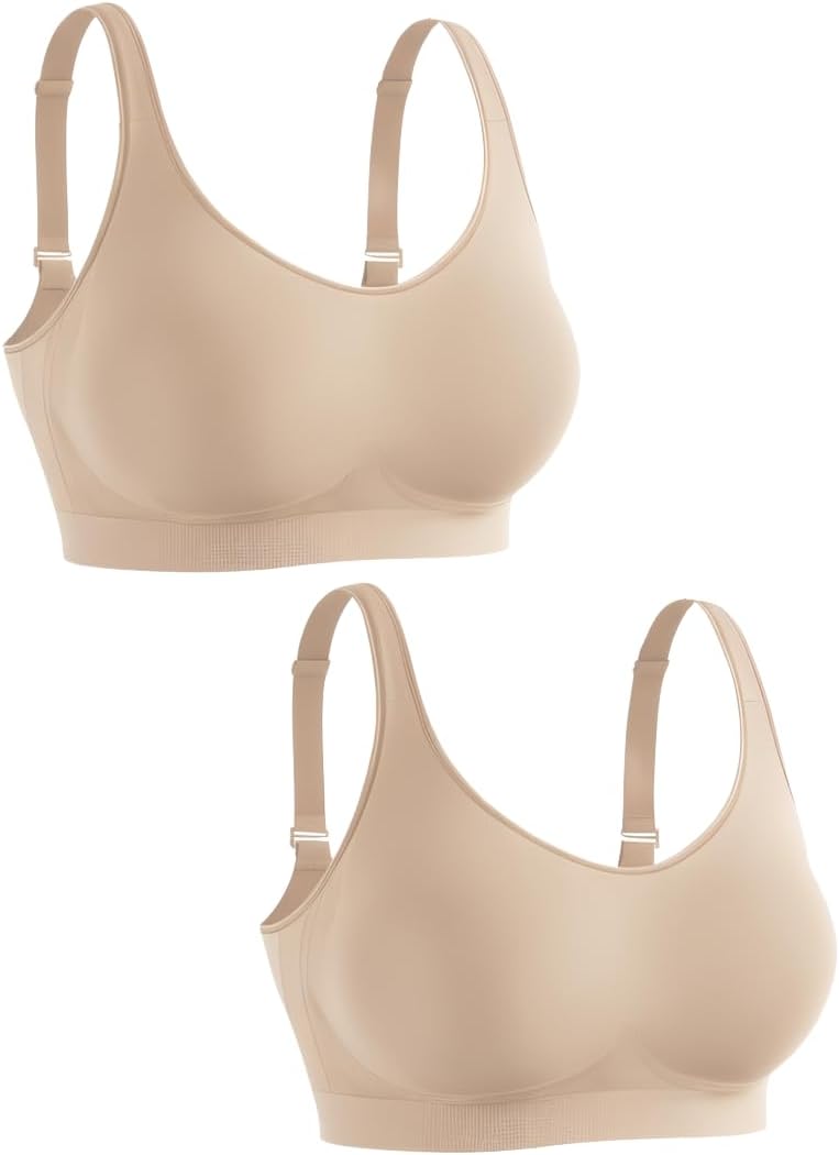 SHAPERMINT Wireless Bras for Women No Underwire – Small to Plus Size Bralettes with Support and Natural Lift