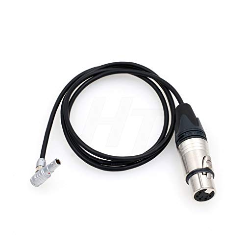 Cable de entrada de audio XLR hembra de 5 pines con conector 00B en ángulo recto 5 pines