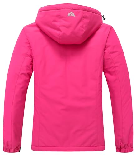Image of MOERDENG Women's Waterproof Ski Jacket Warm Winter Coat Hooded Snowboarding Jacket Snow Coat