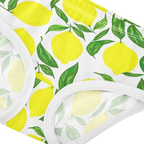 Joisal Fun Toddler Underwear Floral 2t Cotton Little Girl Panties Yellow Lemons Green Leaves Briefs Girls Undies4