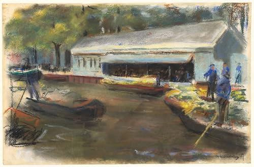 Peinture murale Marché à Delft Max Liebermann impression toile premium 60x90