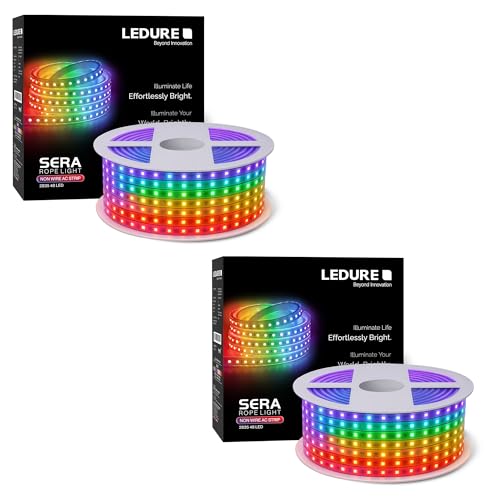 Image of LEDURE 10Meter LED Rope Light|IP65 Waterproof Strip Light|Multicolour,Pack-2