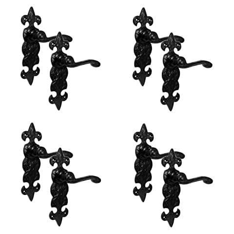 Golden Grace Black Antique Door Handle Set Cover