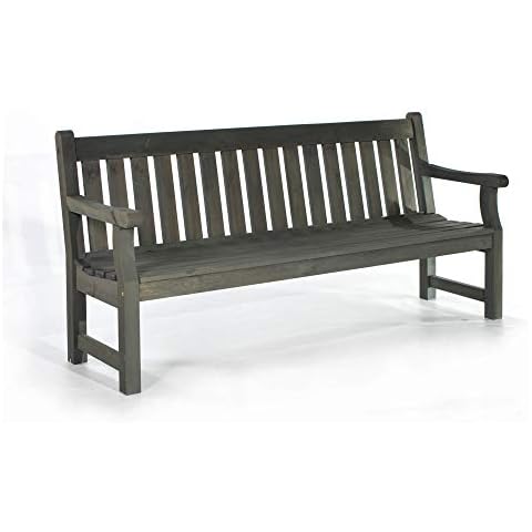 BrackenStyle Darwin Park Bench - Durable Heavy Duty Garden Seat - Suitable for 4 People 183cm Length (Dark Grey) Cover