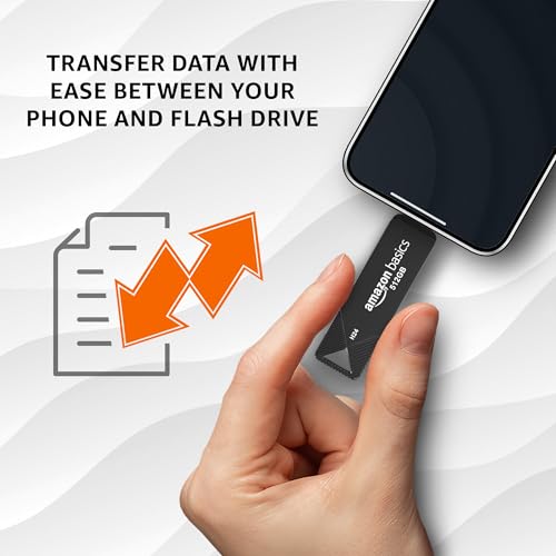 Image of Amazon Basics 512GB Dual Flash Drive | Ultra-Fast 400+ Mbps Read /Write Speed | Type C and USB 3.0 Compatibility (Metal)