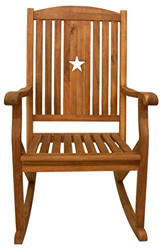 Leigh Country TX 36101 Sequoia Adult Rocker with Star Cutout, Brown