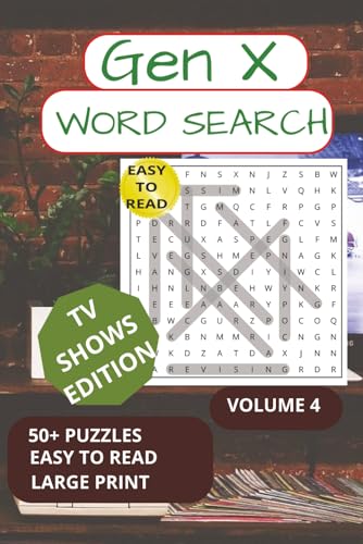 Gen x tv shows word search puzzle book vol4: word searches with easy to read print about classic tv