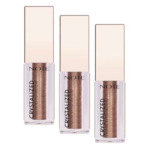 Göz Farı, Cosmetics Crystalized Liquid Eyeshadow Likit Metalik, 08 Vintage Bronze (3 paketi)