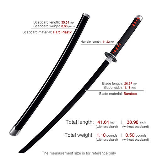 zisu demon katana sword about 41 inches hashira pillars amp protagonist katana for cosplay purpose anime original texture