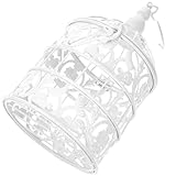 Cage à oiseaux suspendue blanche : son design créatif et élégant s'harmonise avec de nombreux styles de décoration intérieure