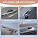 10 PCS Bling Car Door Handle Protector, Shiny Crystal Rhinestone Anti-Scratch Universal Cars Door Handle Protective Cover, Glitter Automotive Exterior Accessories for Women (Black)