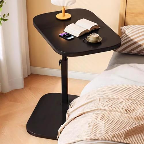 Mesa de centro pequeña para sofá que soluciona la falta de espacio con su diseño en C
