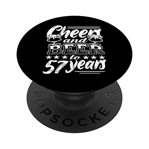 Salud y cervezas por los 57 años 57 cumpleaños PopSockets PopGrip Intercambiable