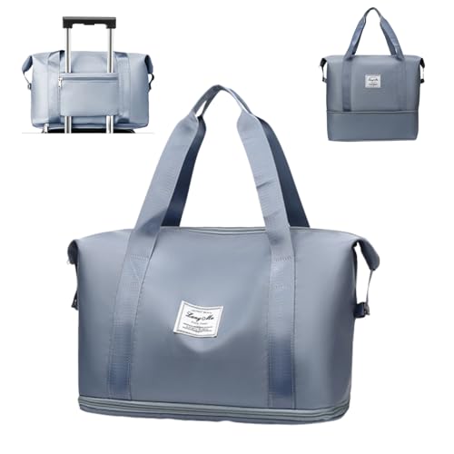 Crazy Bean Bolsa De Viaje Plegable Bolsa Deporte Con Compartimentos Hombre Mujer Bolsa De Mano Impermeable Nailon Bolsa De Fin Sobre Maleta Cabina Avion Escolar Convertible,Azul Crazy Bean Bolsa De Viaje Plegable Bolsa Deporte Con Compartimentos Hombre Mujer Bolsa De Mano Impermeable Nailon Bolsa De Fin Sobre Maleta Cabina Avion Escolar Convertible,Azul