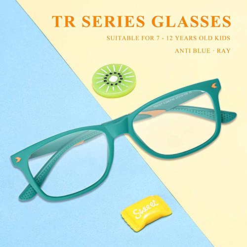 Image of SooGree Blue Light Glasses for Kids Blue Light Blocking Glasses for Teen Boys Girls,Computer Screen Gaming TV Phone