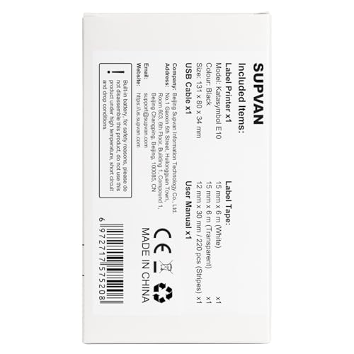 سوبفان جهاز لصق ذاتي اللصق، طابعة ملصقات صغيرة محمولة، جهاز لصق ذاتي اللصق مع 3 بكرات ملصقات، متوافق مع iOS وAndroid، جهاز وضع الملصقات للمنزل والمكتب، حراري