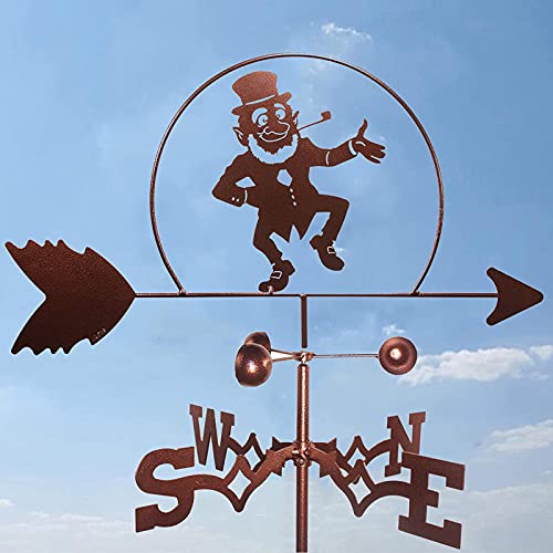 Veleta de viento de metal con payaso decorativo para tejados y jardines