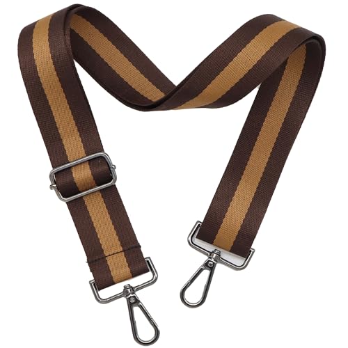 Image of Purse Strap Gold Hardware Replacement Crossbody Bag Strap, Wide Adjustable Shoulder Strap