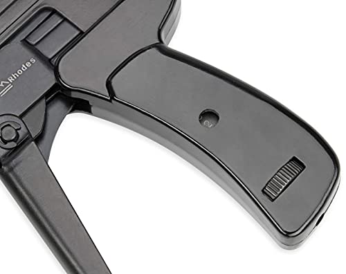 Rvr Zip Tie Install Tool - Powerful Tension With Built-In Flush Cutter, All Metal, Adjustable, Comfort Grip, Spring Loaded Lightweight Cable Tie Gun, 6" For Nylon Ties Up To 1/4”- Black #TOP6