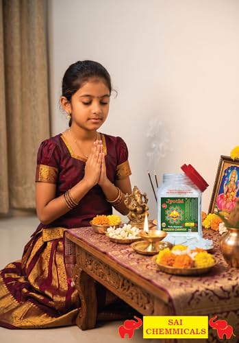 Image of Jyothi Bhimseni Camphor - 500 Gram / 100% Organic Natural Pacha Karpooram for Pooja, Aarti & Meditation, Original Kapoor Crystals for Diffuser & Natural Air Purifier