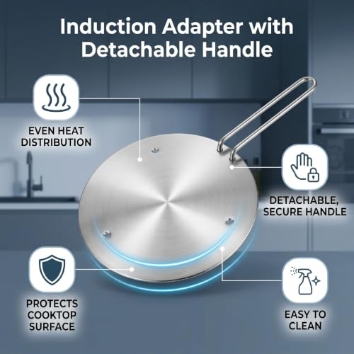 Difusor de calor de acero inoxidable para placa de inducción y limpieza simple 8