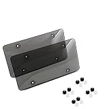 MiLanNuo 2X Bubble Tinted- Smoke License Plate Tag Frame Cover Shield Car Truck