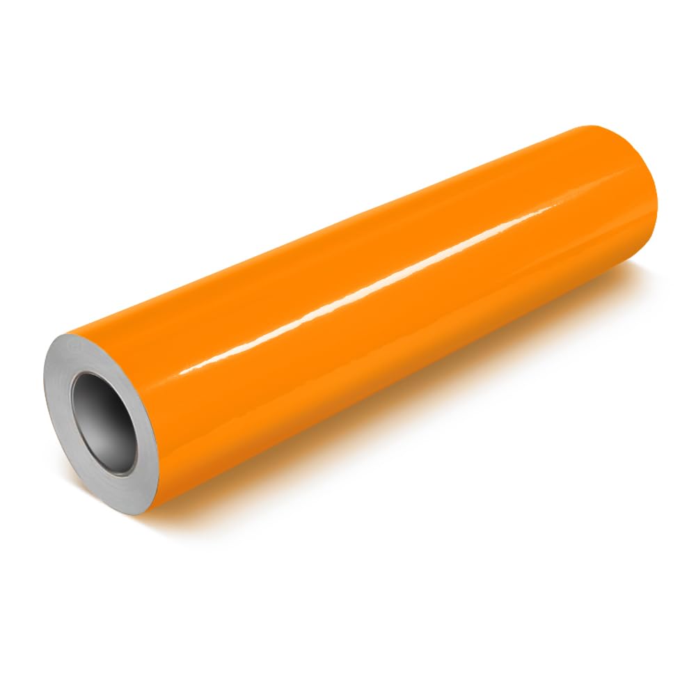 VViViD DECO65 Reflective Orange Permanent Adhesive Craft Vinyl Roll (12" x 15ft)