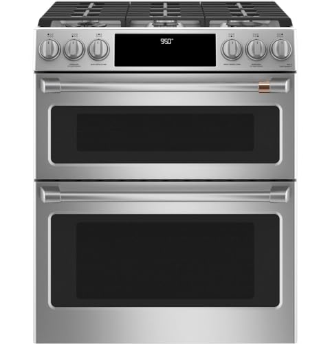 GE C2S950P2MS1 Cafe 30 inch Smart Double-Oven Range With Convection Bundle with Premium 3 YR CPS Enhanced Protection Pack